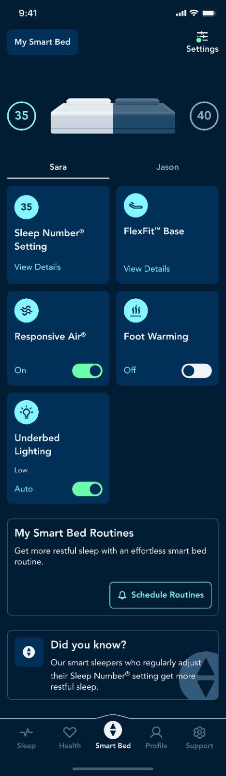 FlexFit™ smart base Favorite Button – Sleep Number