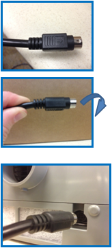 Multiple images showing how to properly plug in a DualTemp power cord.