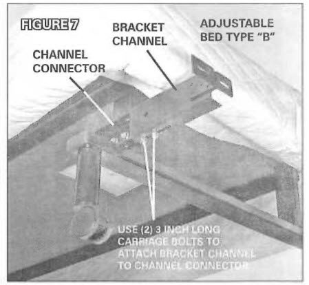 Close up of a channel connector being connected to a base.