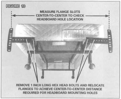 Image showing how to measure an adjustable base.