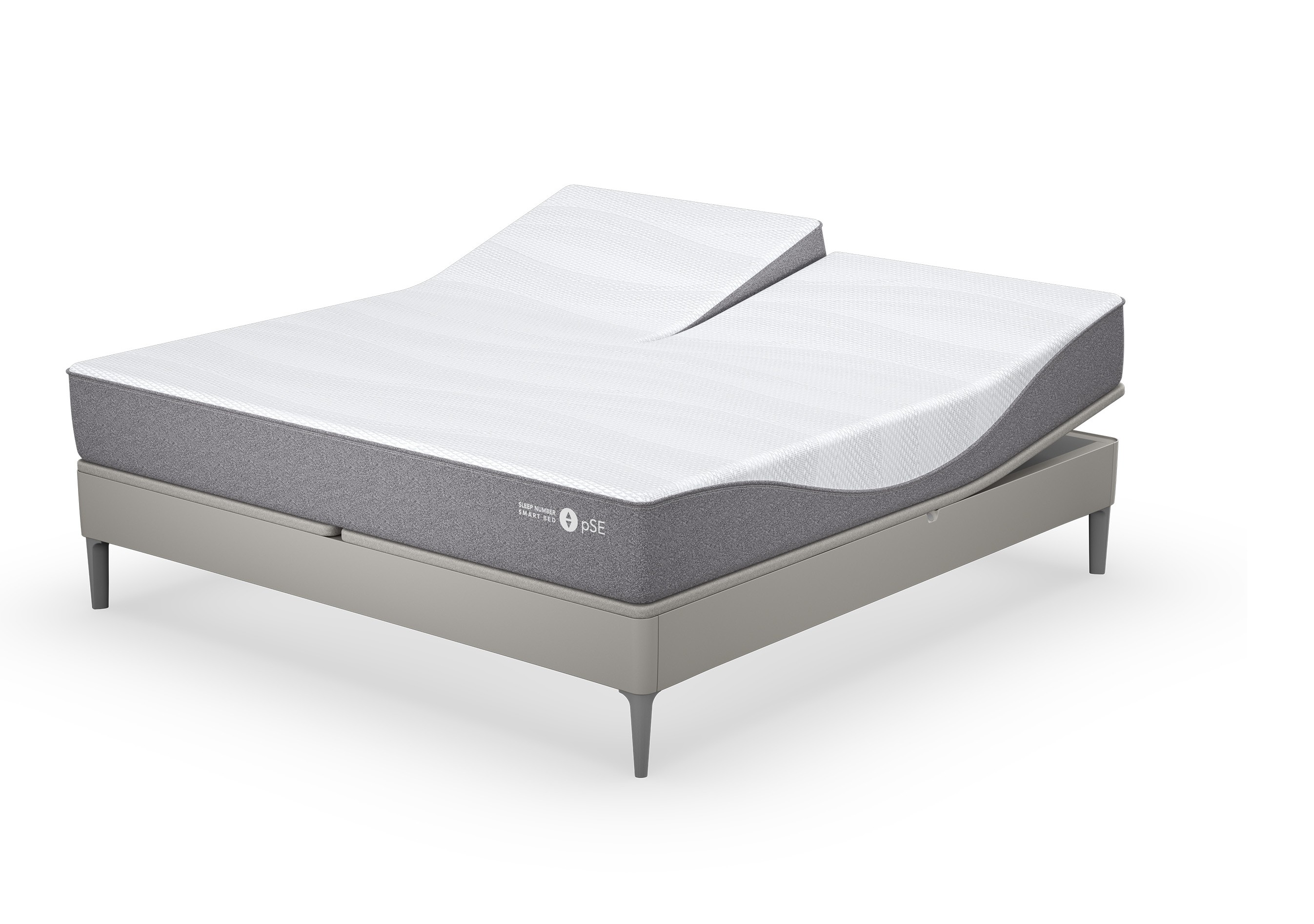 Sleep Number pSE smart bed on a FlexFit adjustable smart base
