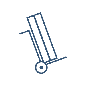 A moving dolly icon.