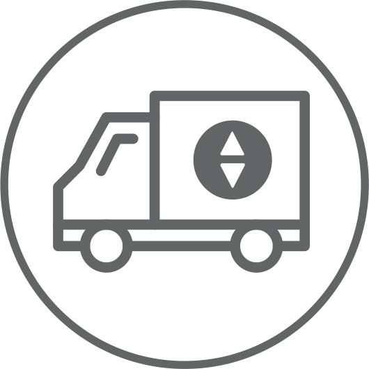 An icon of a Sleep Number delivery truck