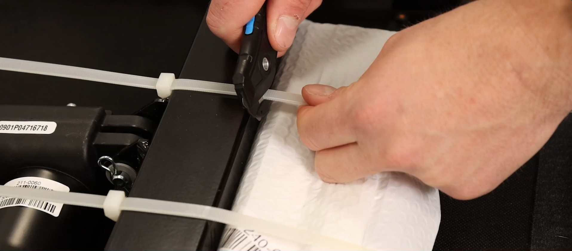 Step 3 cut the white zip ties