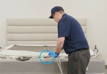Mattress only air hoses exiting at the head of the bed.