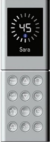 12 button traditional remote, light silver