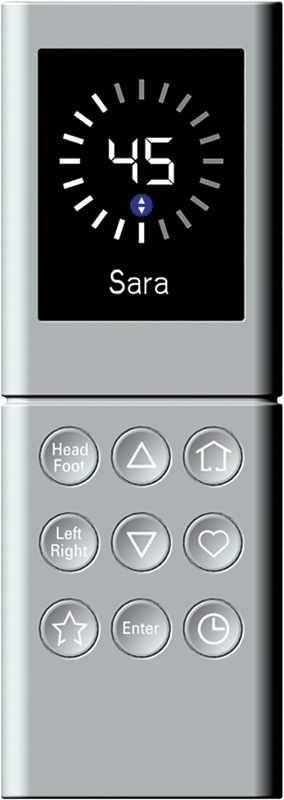 Traditional 9 Button Remote, light silver
