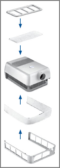 An exploded image of how a DualTemp layer comes apart for cleaning.
