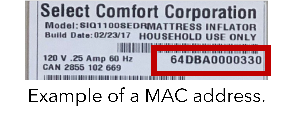 MAC Address Example