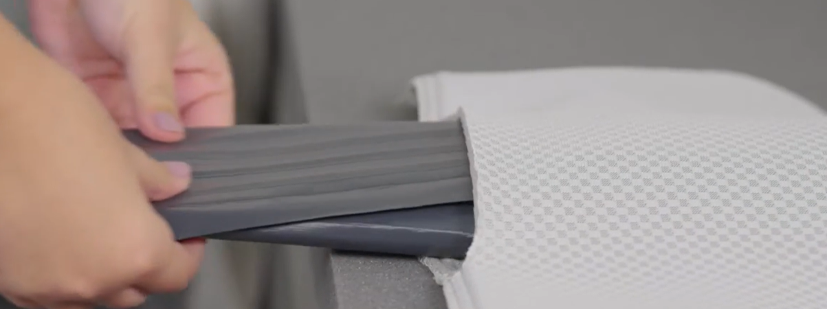 fold the foot warming pad in thirds to remove from the envelope